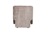 Mink Chenille Fabric Accent Chair Wooden Legs