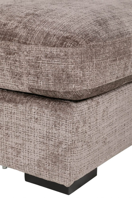 Mink Textured Velvet Fabric Armless Sofa with Cushion