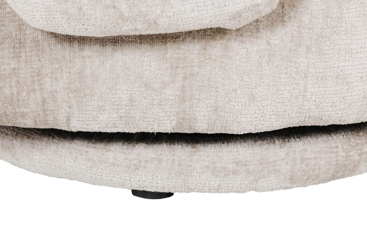 Mink Chenille Fabric Swivel Accent Chair