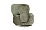 Olive Green Chenille Fabric Swivel Accent Chair