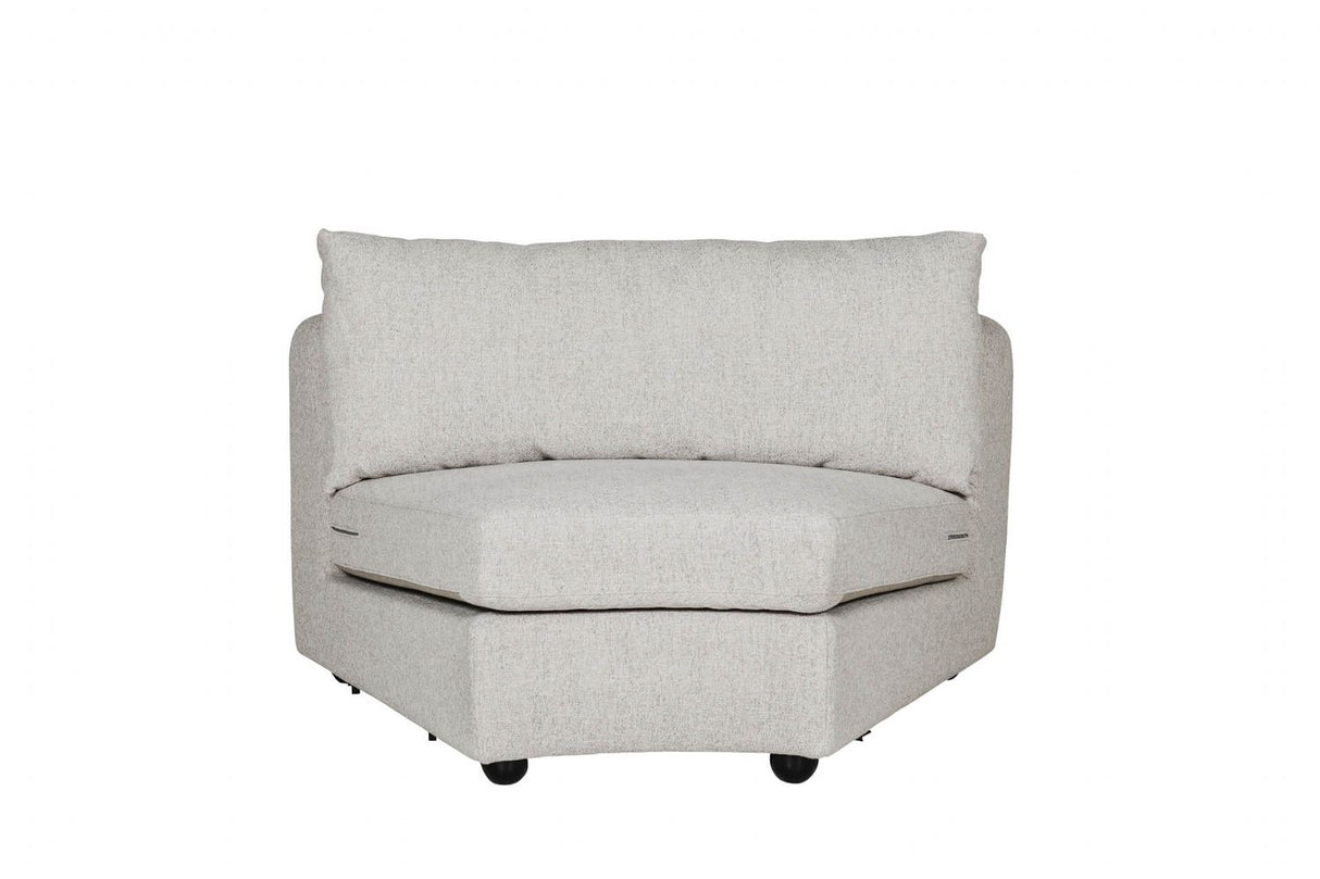 Natural Fabric Large Curved Wedge Seat