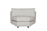Natural Fabric Large Curved Wedge Seat