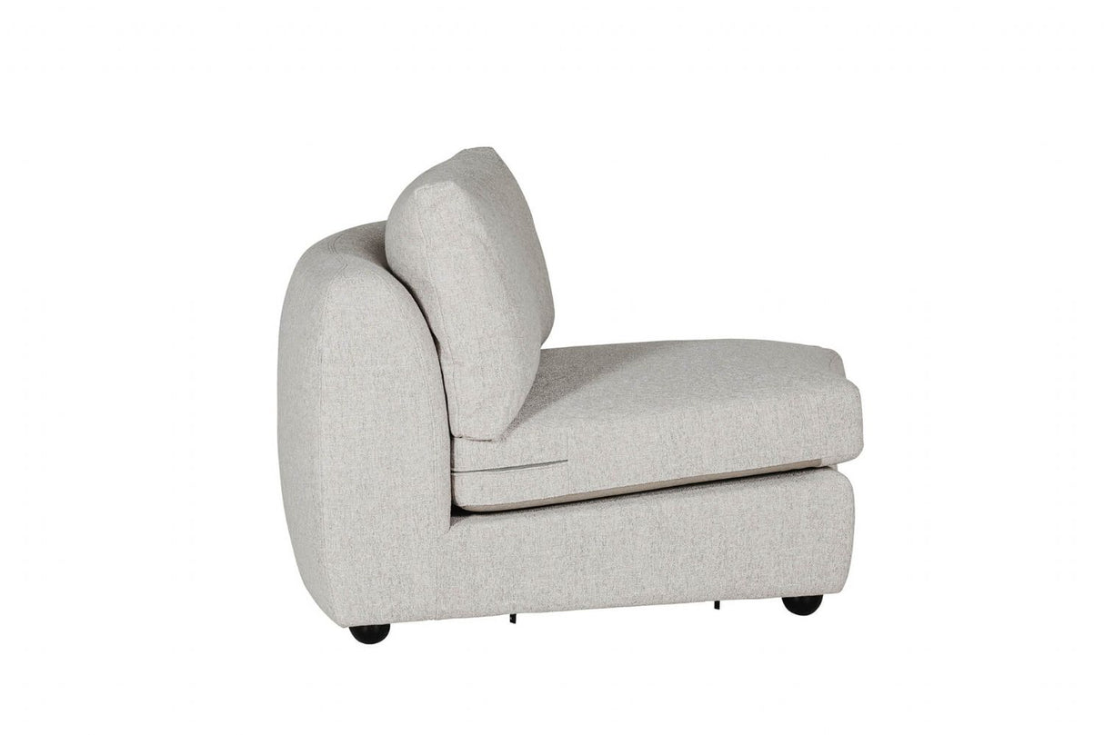 Natural Fabric Large Curved Wedge Seat