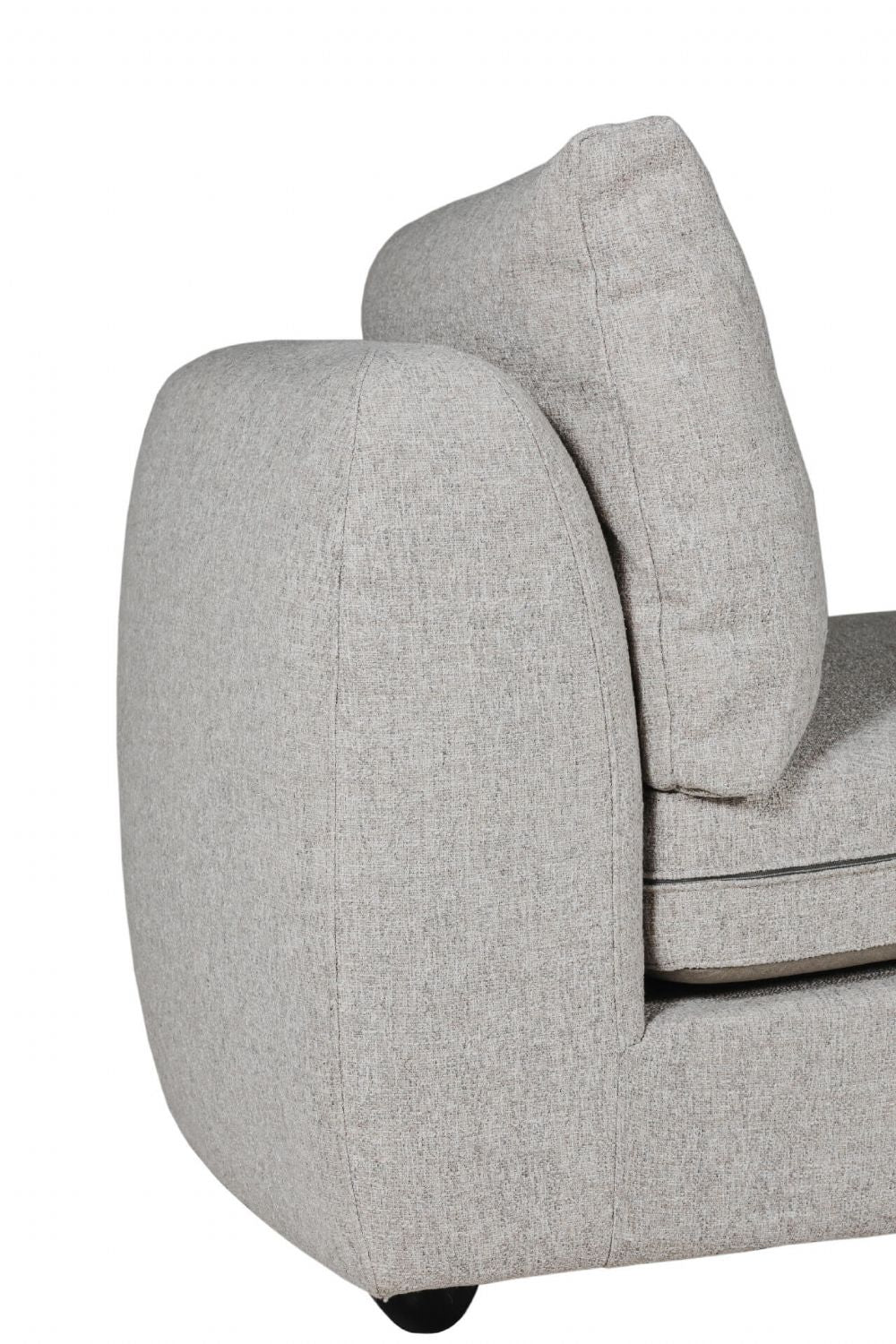 Natural Fabric Large Curved Wedge Seat
