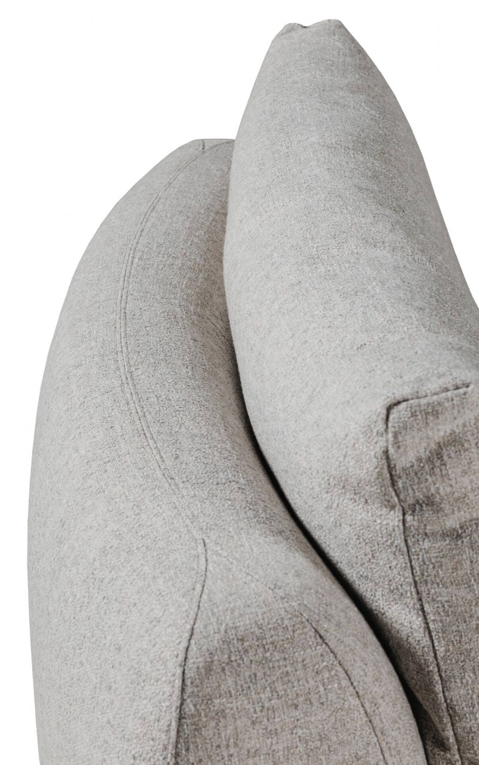Natural Fabric Large Curved Wedge Seat
