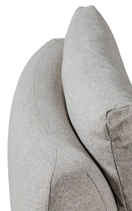 Natural Fabric Large Curved Wedge Seat
