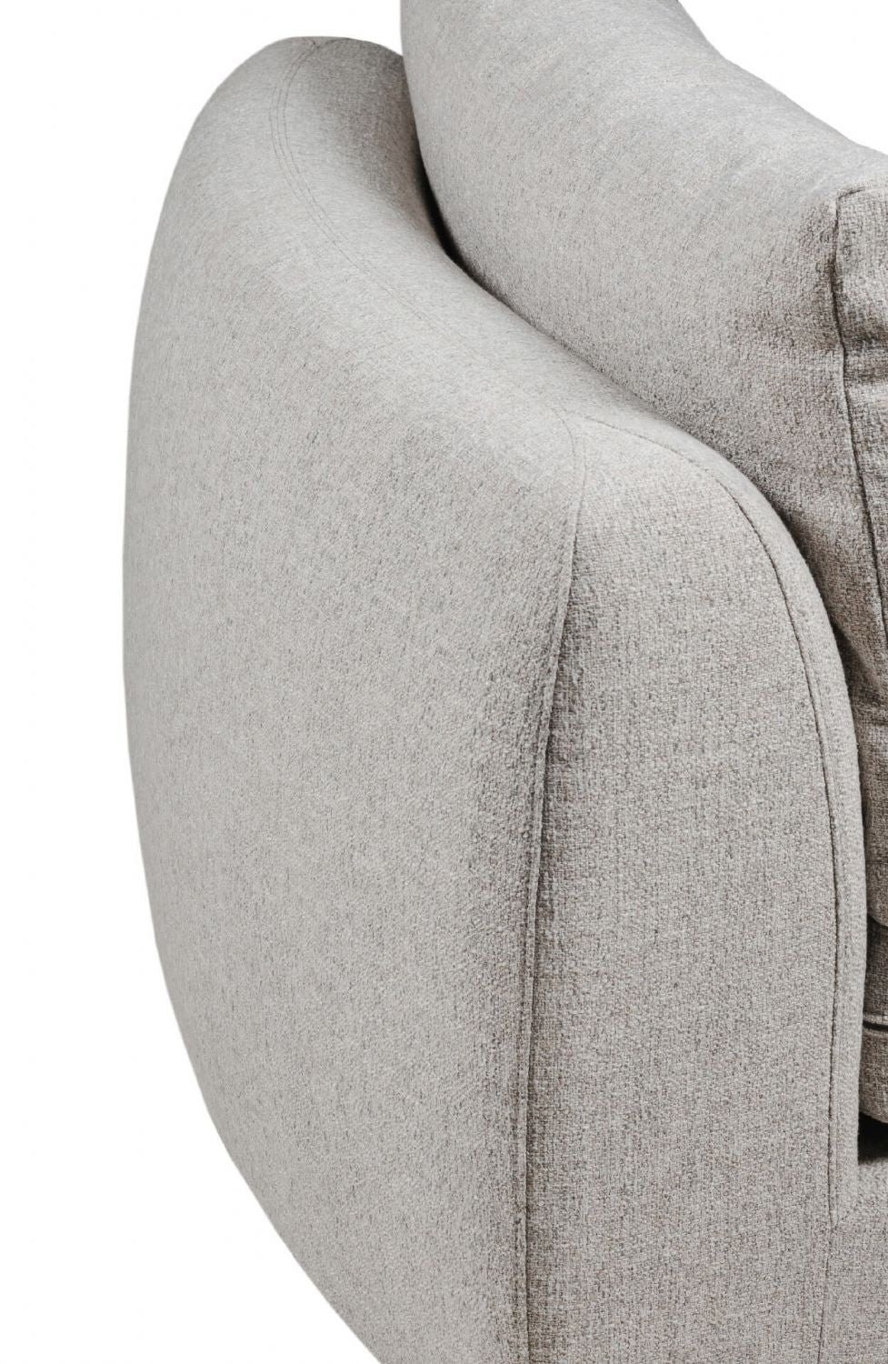 Natural Fabric Large Curved Wedge Seat