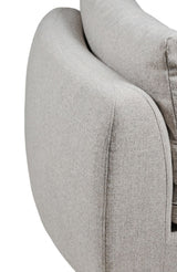 Natural Fabric Large Curved Wedge Seat