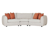 Natural Fabric Large Curved Wedge Seat
