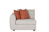 Natural Fabric Left Hand Facing Arm Sectional with Cushions