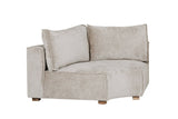 Mink Fabric Scatter Back Modular Corner Sofa Section