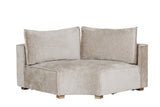 Mink Fabric Scatter Back Modular Corner Sofa Section