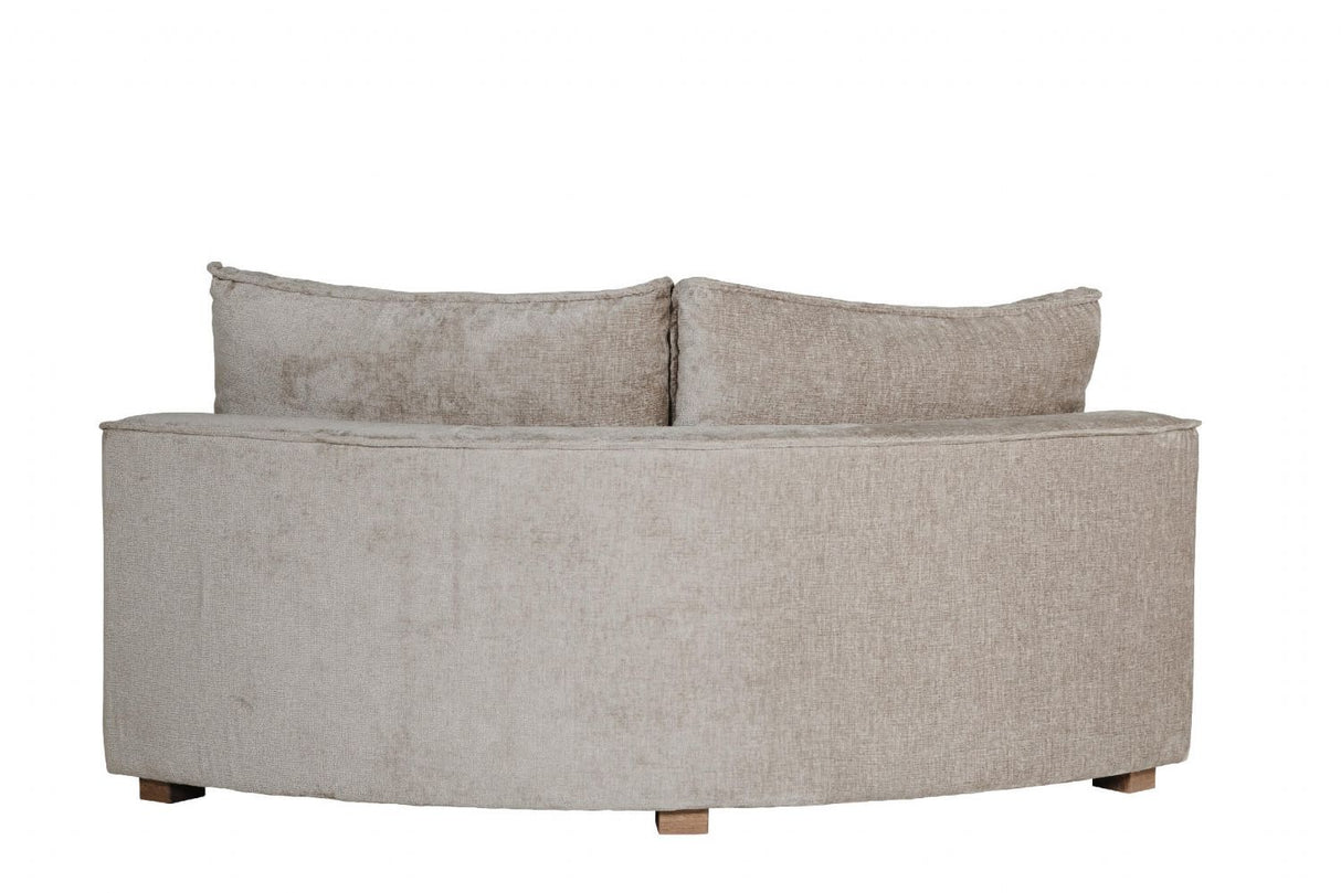 Mink Fabric Scatter Back Modular Corner Sofa Section