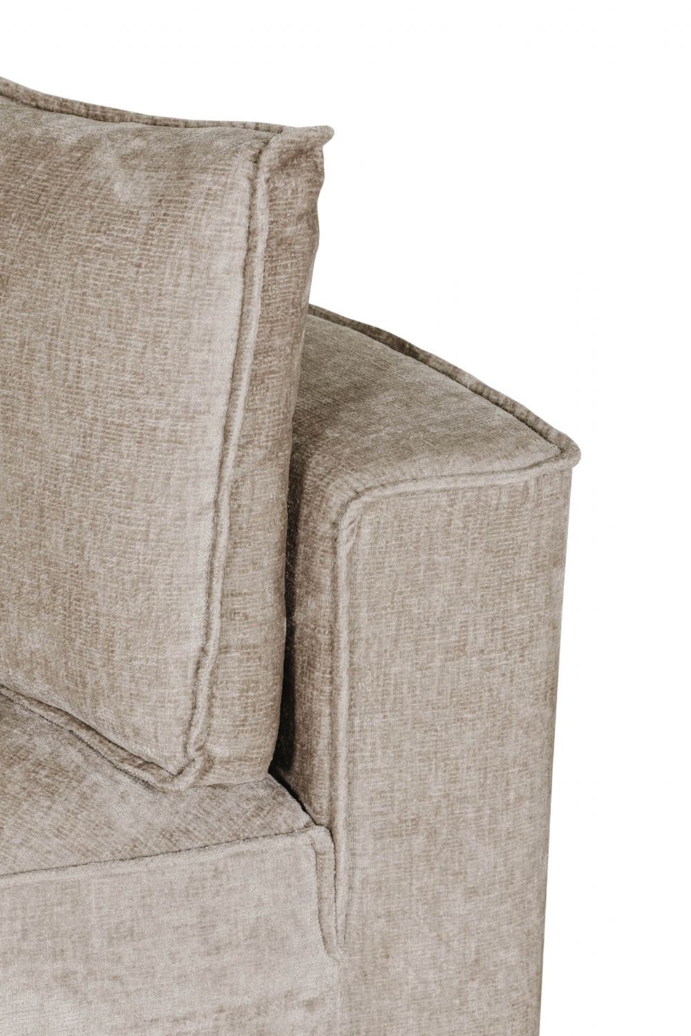 Mink Fabric Scatter Back Modular Corner Sofa Section