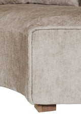 Mink Fabric Scatter Back Modular Corner Sofa Section