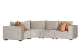 Mink Fabric Scatter Back Modular Corner Sofa Section