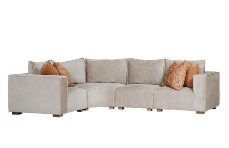 Mink Chenille Fabric Modular Armless Sofa
