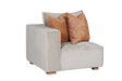 Mink Fabric Modular Armchair LHF with 2 Scatter Cushions
