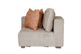 Mink Fabric Modular Armchair LHF with 2 Scatter Cushions