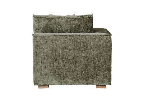 Green Fabric Modular Armchair LHF with 2 Scatter Cushions