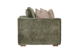 Green Fabric Modular Armchair LHF with 2 Scatter Cushions
