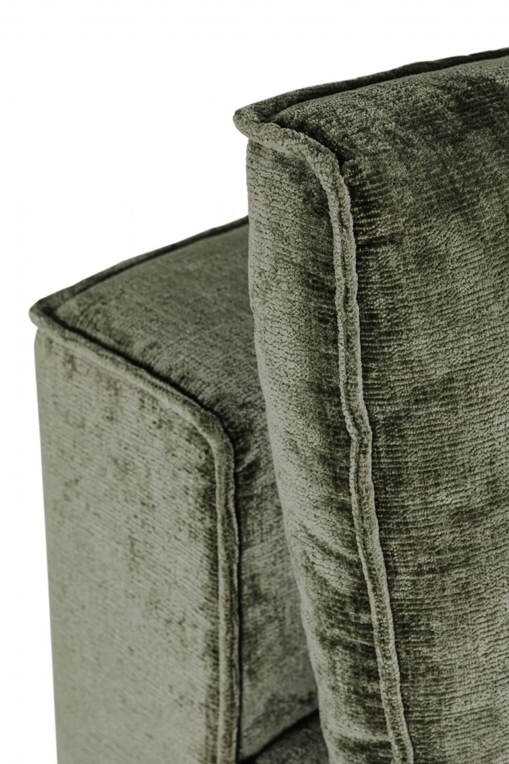 Olive Green Chenille Fabric Modular Armless Sofa