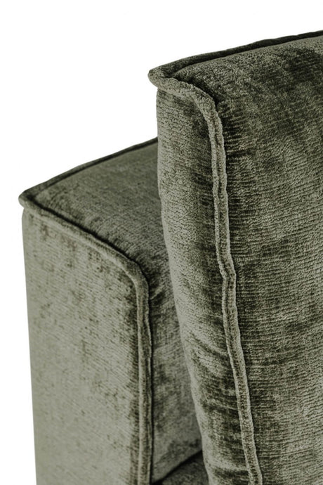 Olive Green Chenille Fabric Modular Armless Sofa