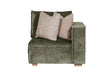 Green Fabric Modular Armchair RHF with 2 Scatter Cushions
