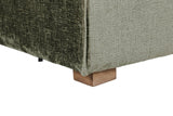 Olive Green Chenille Fabric Modular Armless Sofa