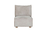Mink Chenille Fabric Modular Armless Sofa