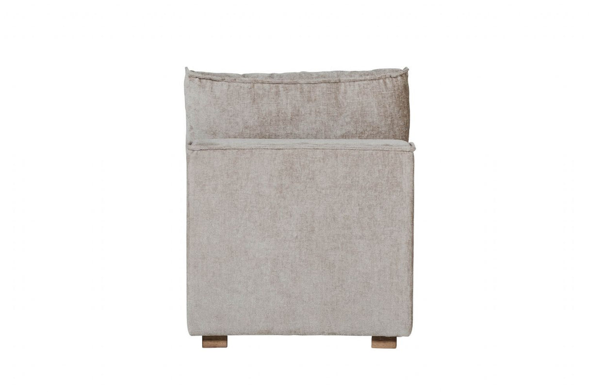 Mink Chenille Fabric Modular Armless Sofa