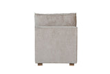 Mink Chenille Fabric Modular Armless Sofa