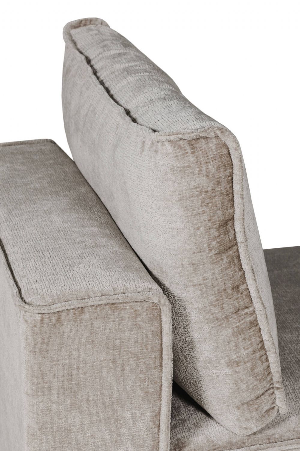 Mink Chenille Fabric Modular Armless Sofa