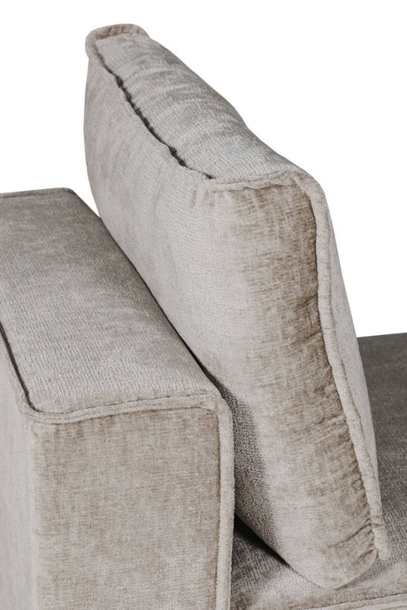 Mink Chenille Fabric Modular Armless Sofa