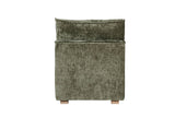 Olive Green Chenille Fabric Modular Armless Sofa