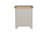 Taupe Painted Wooden 3 Drawer Bedside Table