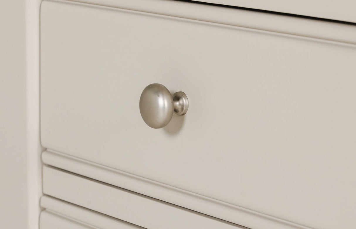 Taupe Painted Wooden 3 Drawer Bedside Table