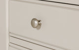 Taupe Painted Wooden 3 Drawer Bedside Table