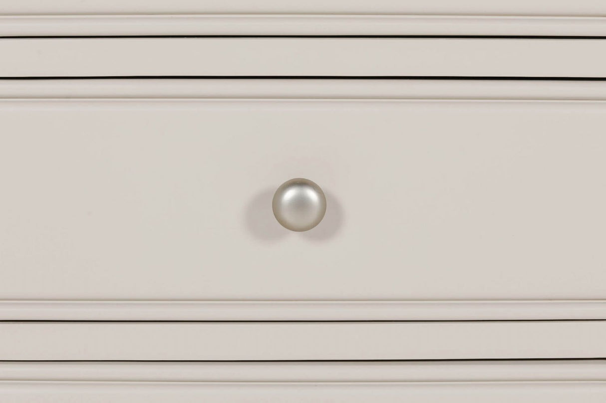 Taupe Painted Wooden 3 Drawer Bedside Table