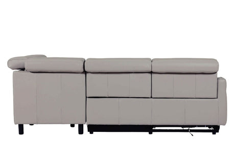 Stone Fabric Large Electric Corner Recliner Sofa RHF
