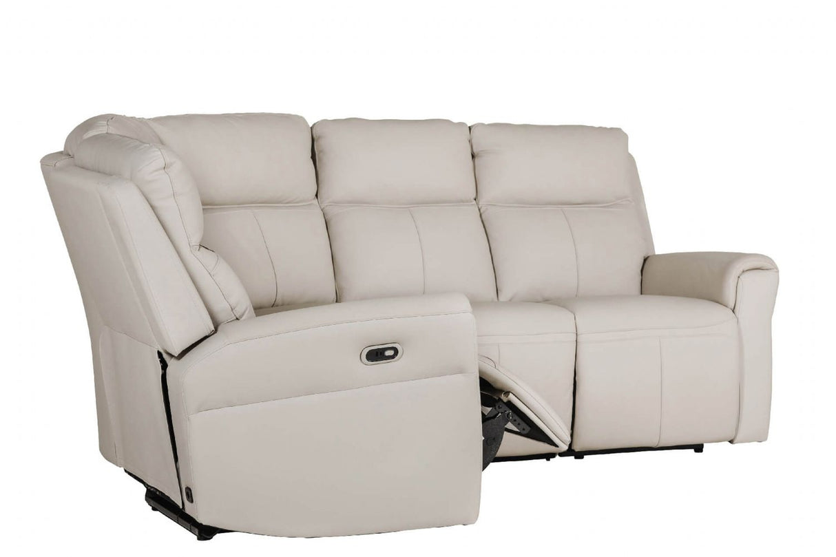 Stone Leather Large Electric Corner Recliner Sofa