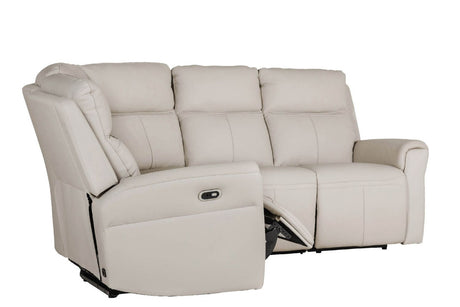 Stone Leather Large Electric Corner Recliner Sofa