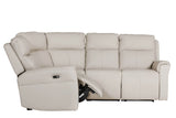 Stone Leather Large Electric Corner Recliner Sofa