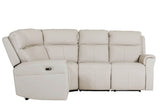 Stone Leather Large Electric Corner Recliner Sofa