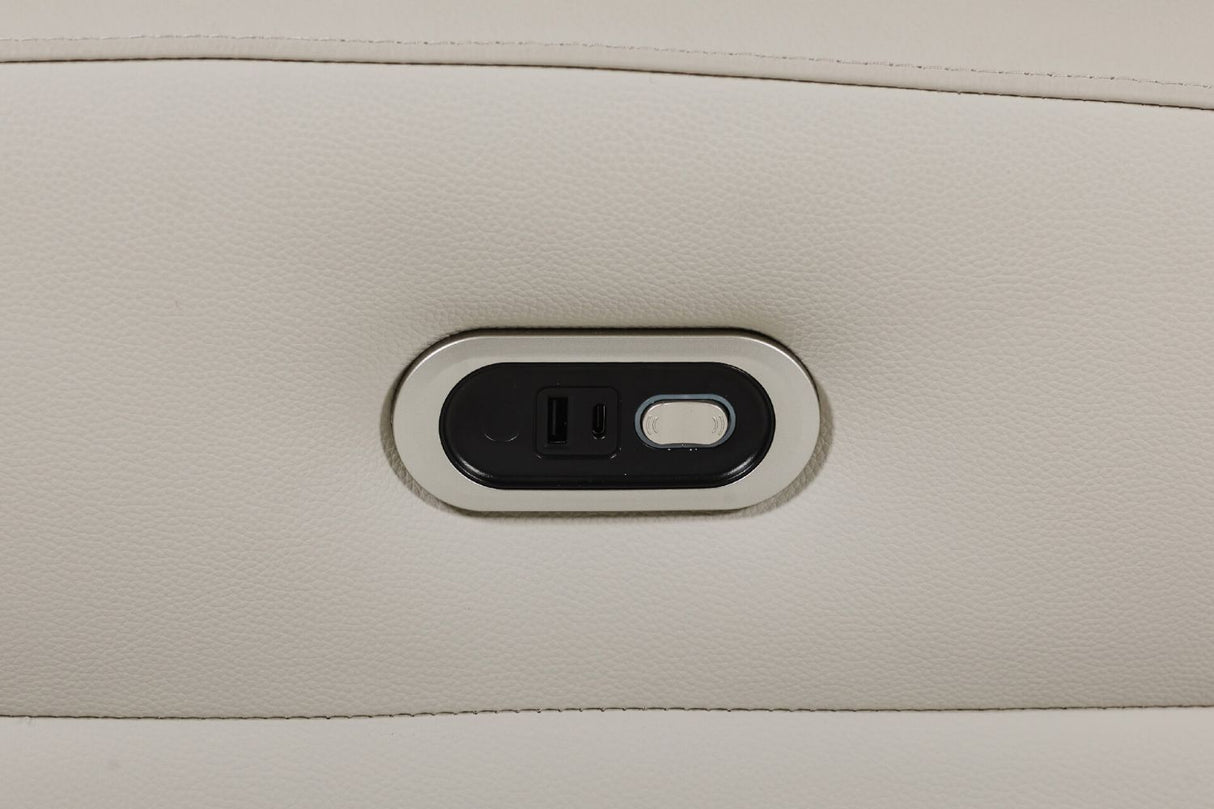 Stone Leather Large Electric Corner Recliner Sofa