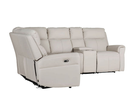 Russo Console Sectional (with usb charger) Stone