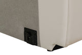 Russo Console Sectional (with usb charger) Stone