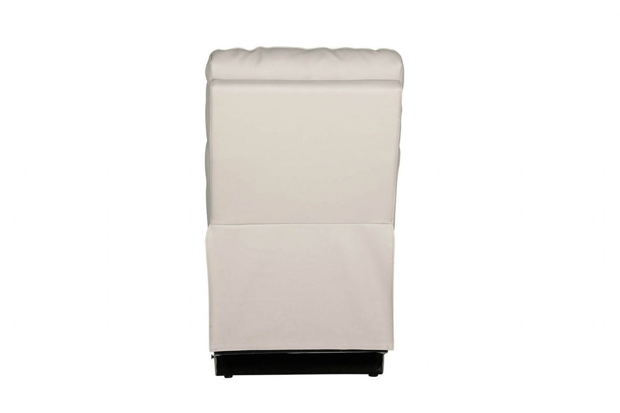 Stone Leather Armless Sectional Unit for Corner Sofa