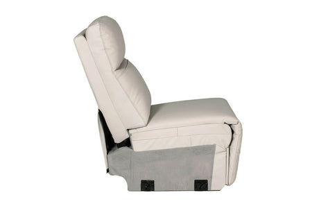 Stone Leather Armless Sectional Unit for Corner Sofa