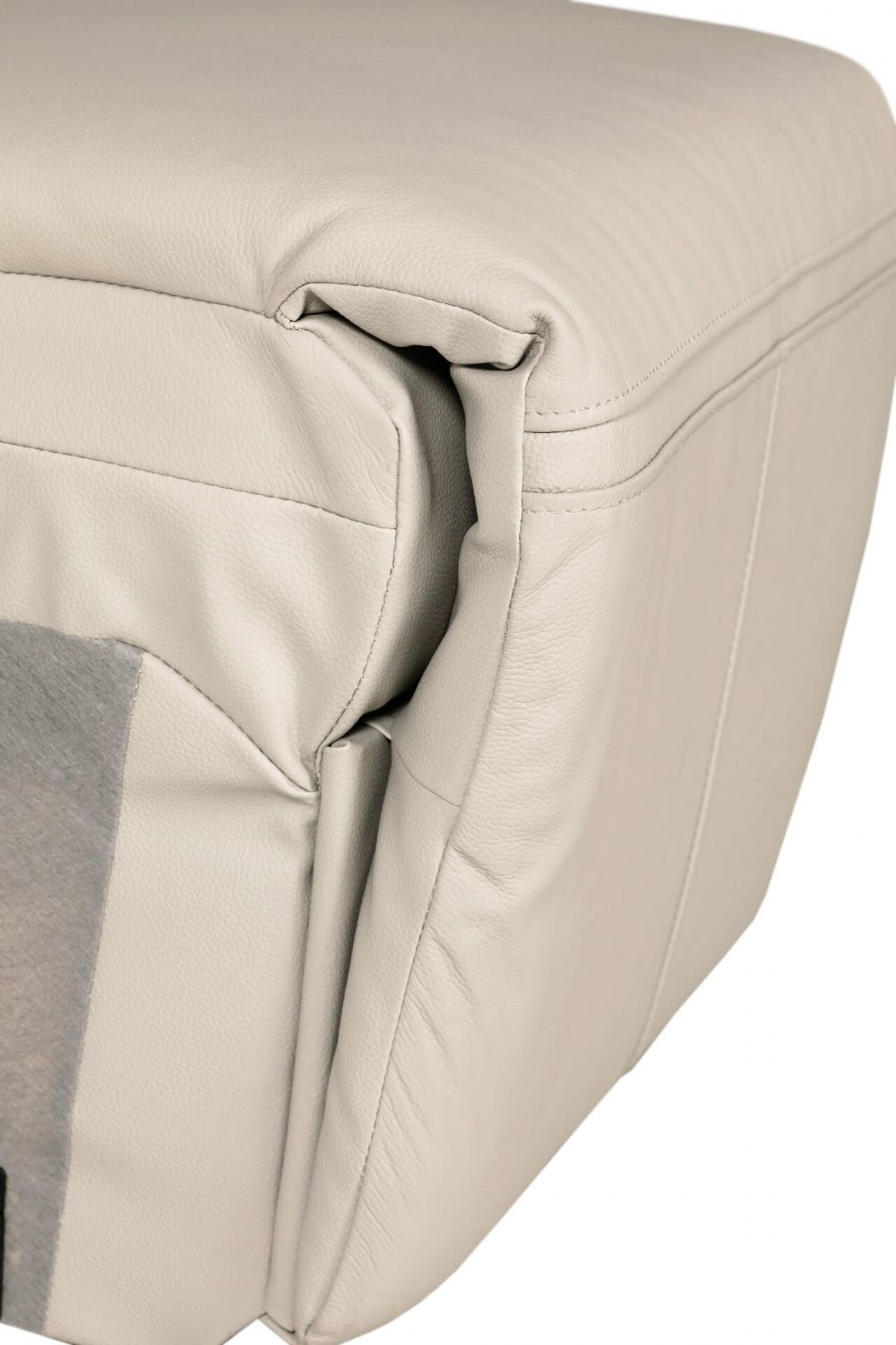 Stone Leather Armless Sectional Unit for Corner Sofa